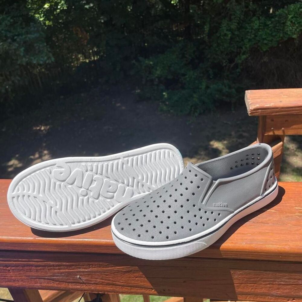 Native Youth Miles Dublin Grey Slip on Easy on Watershoes Sandals Shoes